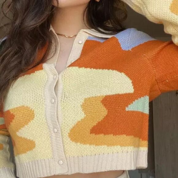 Sunshine Button Up Sweater - Picture 1 of 5